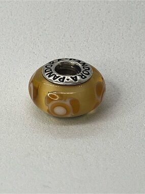 Pandora s925 ALE Yellow Flowers for You Murano Glass Floral Charm Bead #790645